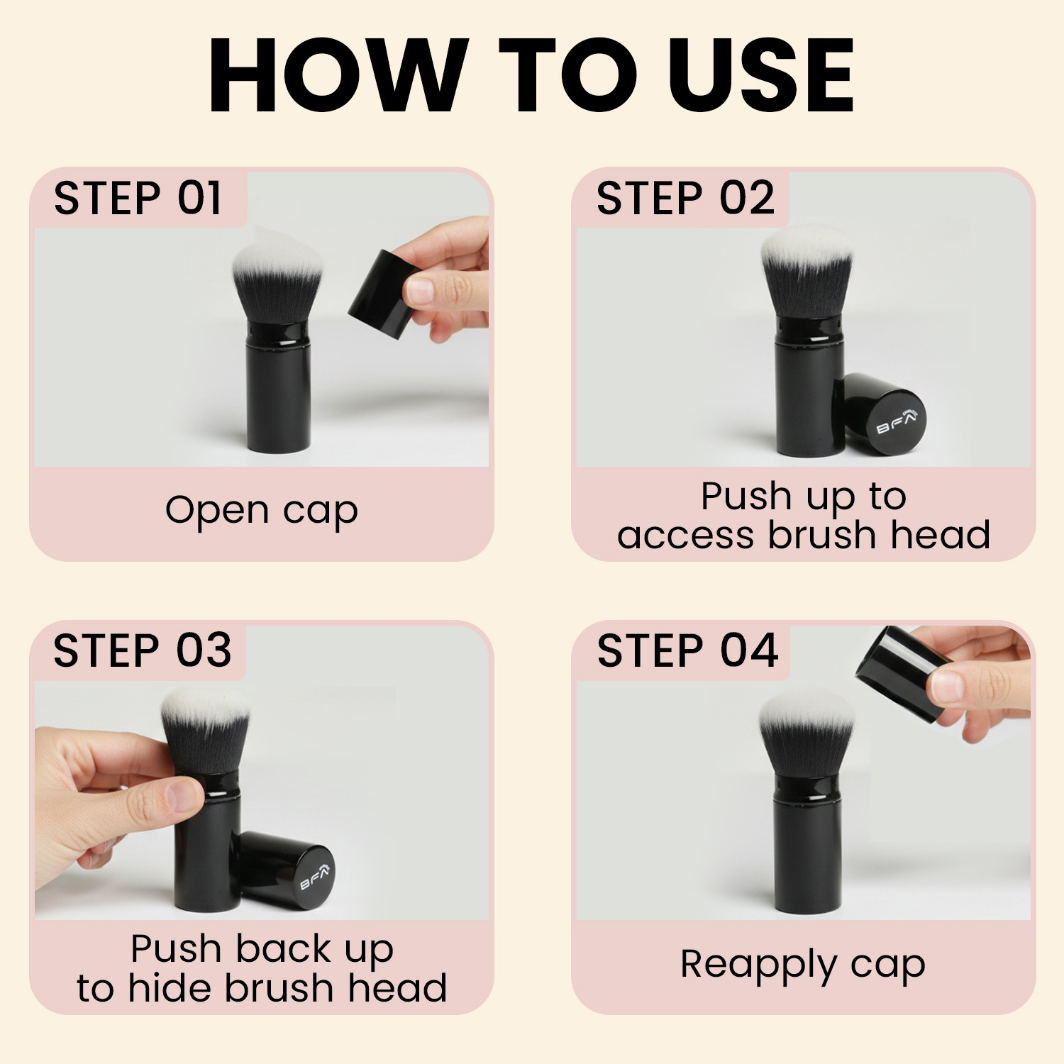 BFA Retractable Face Brush