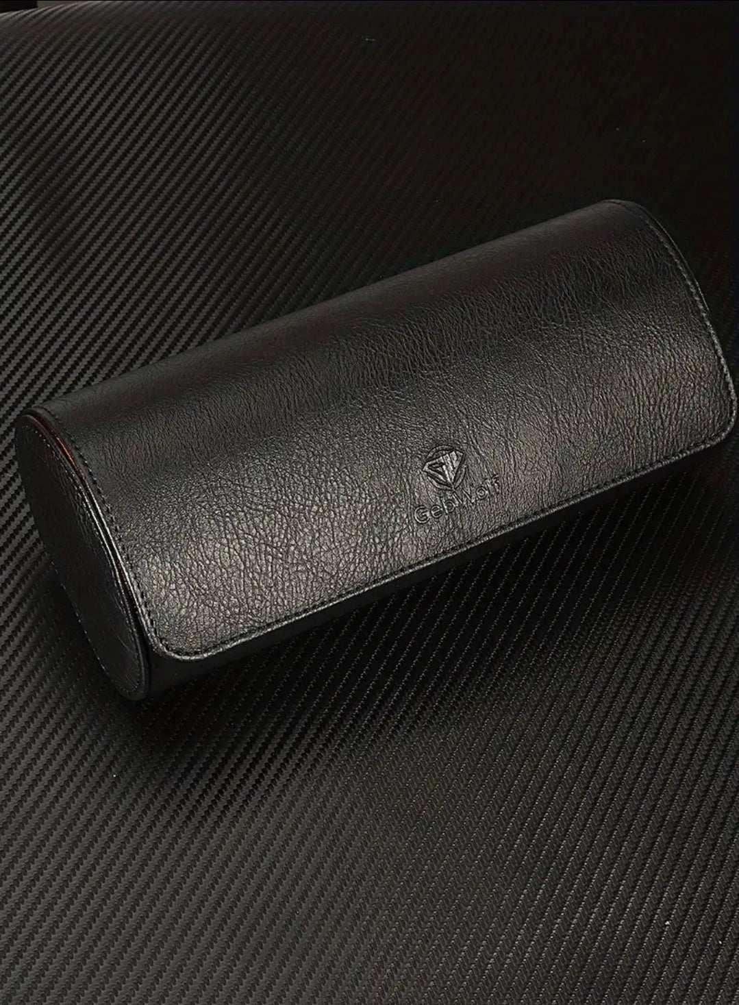 Luxury 3 Slot Watch Storage Box UK | PU Leather Travel Watch Roll Case for Men – Premium Watch Organiser Holder – Rebeelaa Collection