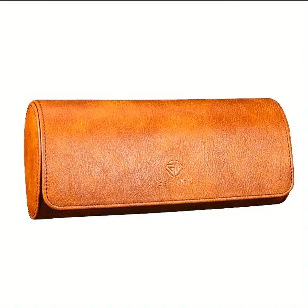 Luxury 3 Slot Watch Storage Box UK | PU Leather Travel Watch Roll Case for Men – Premium Watch Organiser Holder – Rebeelaa Collection