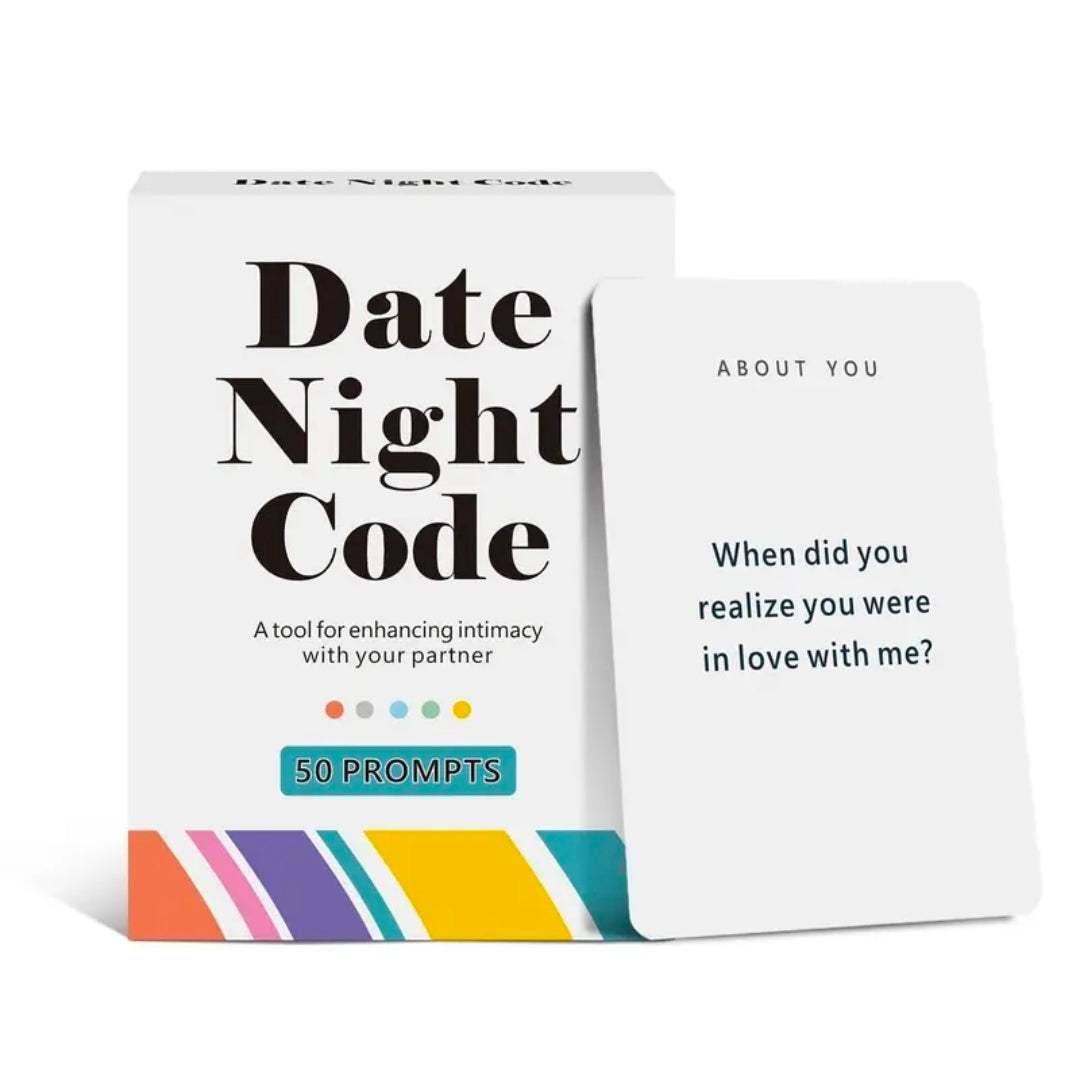 Date Night Card Game for Couples UK | 50 Intimacy & Conversation Prompts – Romantic Relationship Game Gift – Rebeelaa Collection