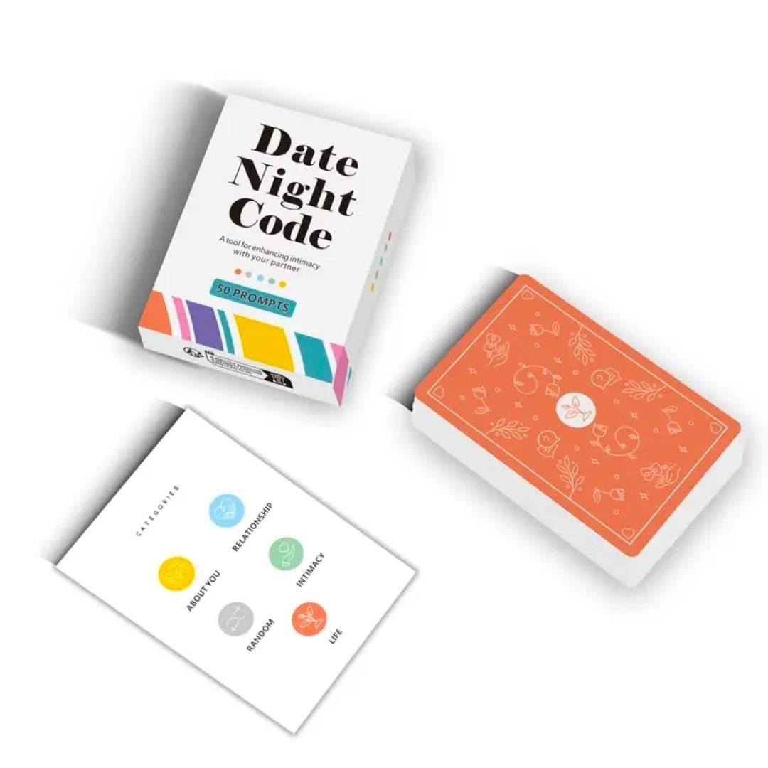Date Night Card Game for Couples UK | 50 Intimacy & Conversation Prompts – Romantic Relationship Game Gift – Rebeelaa Collection