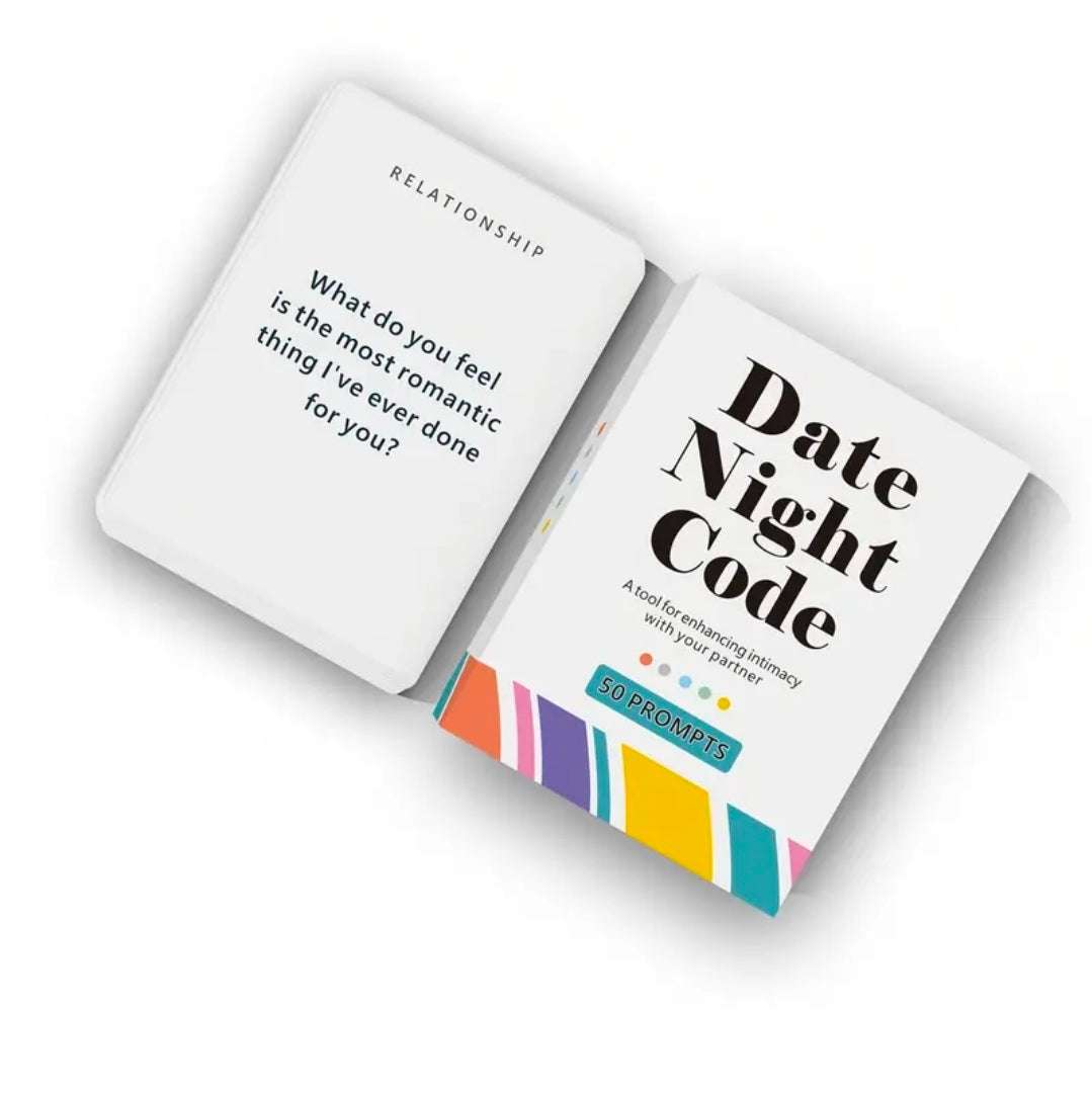 Date Night Card Game for Couples UK | 50 Intimacy & Conversation Prompts – Romantic Relationship Game Gift – Rebeelaa Collection