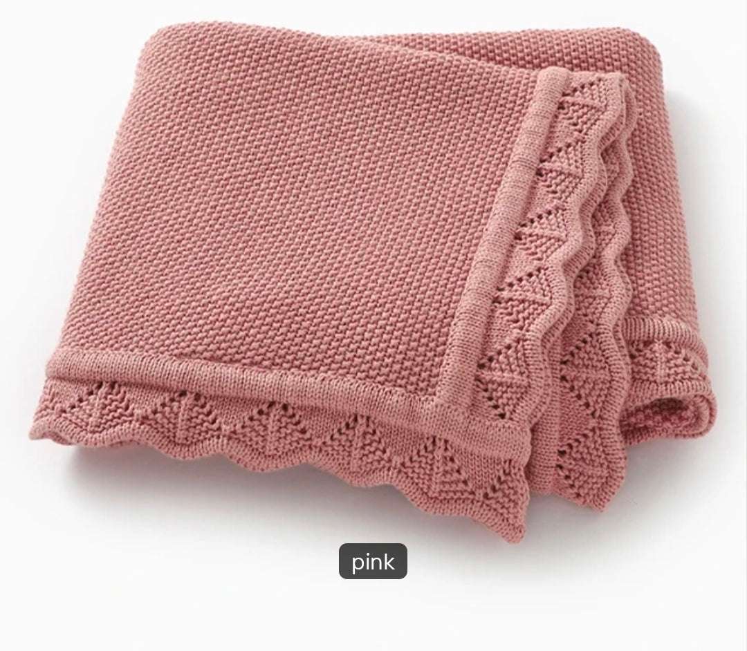 Luxury Knitted Baby Blanket UK | Soft Breathable Infant Wrap & Nursery Blanket – All Seasons Baby Gift – Rebeelaa Collection