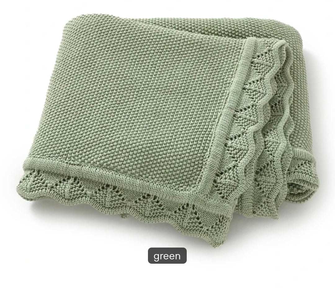 Luxury Knitted Baby Blanket UK | Soft Breathable Infant Wrap & Nursery Blanket – All Seasons Baby Gift – Rebeelaa Collection