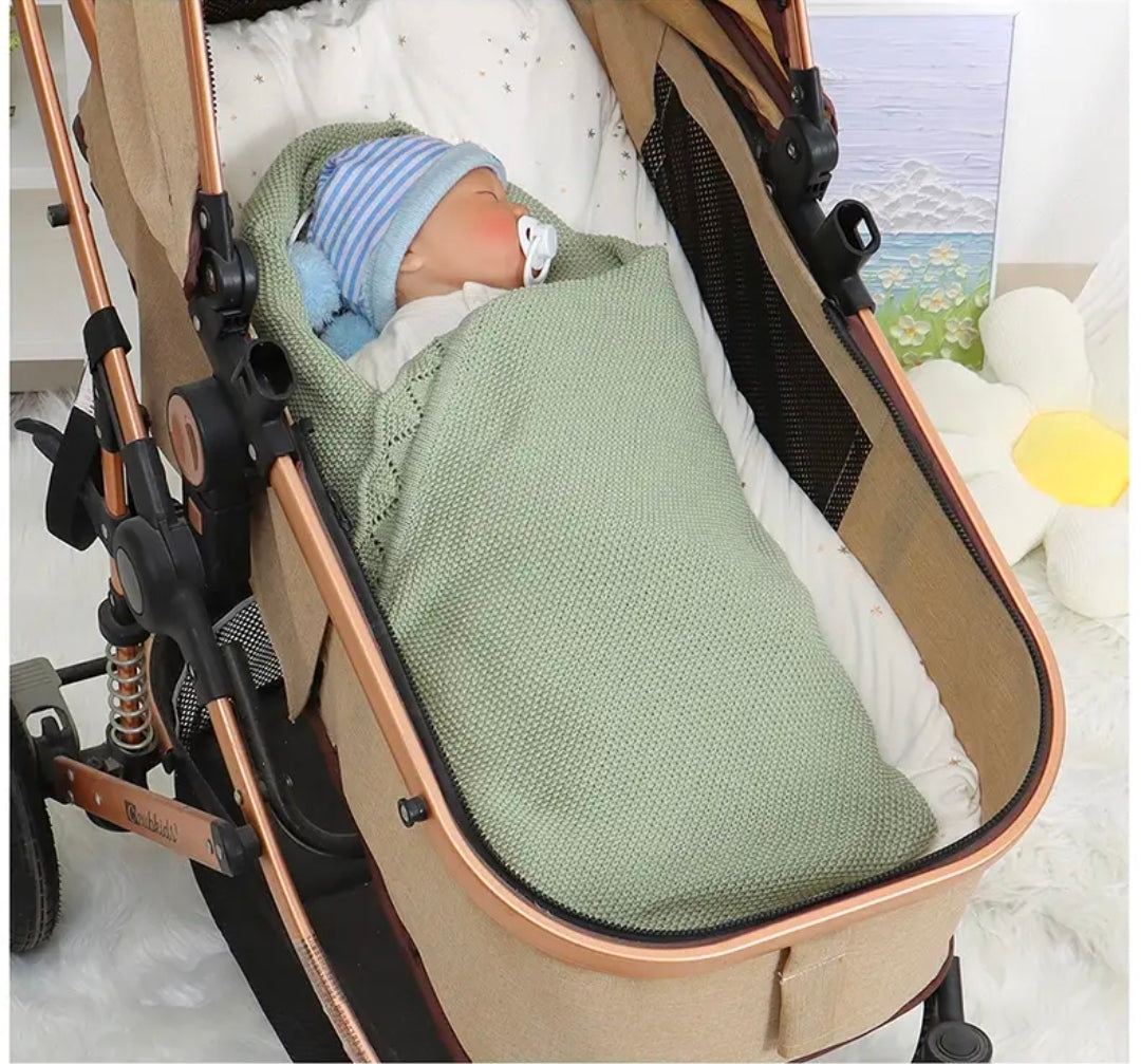 Luxury Knitted Baby Blanket UK | Soft Breathable Infant Wrap & Nursery Blanket – All Seasons Baby Gift – Rebeelaa Collection
