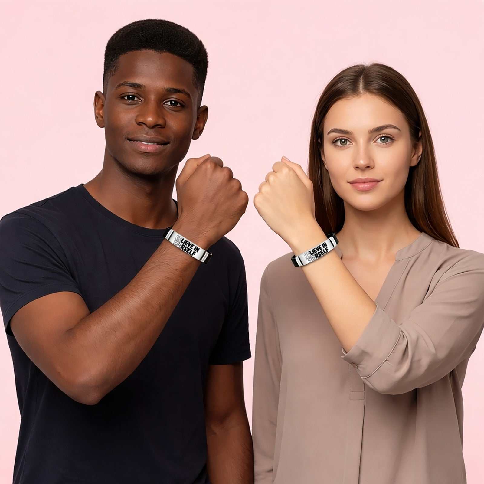 Believe In Yourself Bracelet UK | Motivational Wristband for Men & Women – Inspirational Gift – Rebeelaa Collection