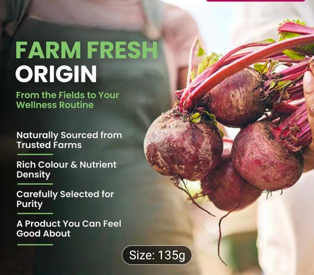 Beetroot & Ginger Shot Powder UK | Superfood Supplement with Lemon & Vitamin D – 135 Servings | Energy & Wellness Support