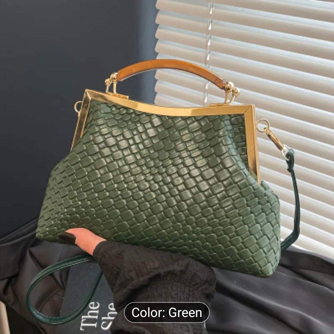 Rebeelaa Luxe Weave Handbag – Elegant Woven Leather Crossbody & Clutch Bag UK