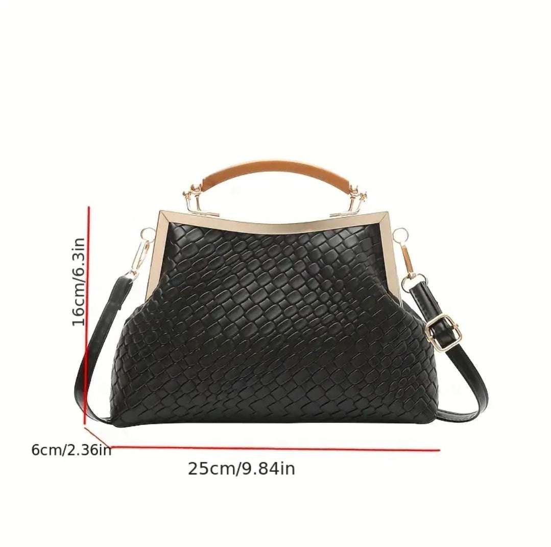 Rebeelaa Luxe Weave Handbag – Elegant Woven Leather Crossbody & Clutch Bag UK