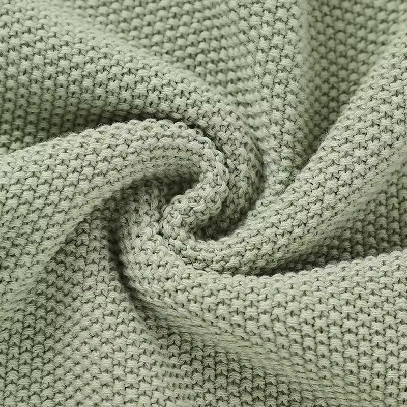 Mimixiong Cotton Knitted Newborn Baby Blanket – Breathable Embroidered Swaddle